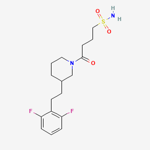 4-{3-[2-(2,6-difluorophenyl)ethyl]-1-piperidinyl}-4-oxo-1-butanesulfonamide