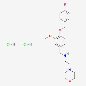 N-[[4-[(4-fluorophenyl)methoxy]-3-methoxyphenyl]methyl]-2-morpholin-4-ylethanamine;dihydrochloride