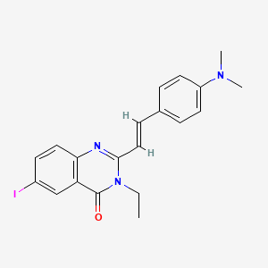 2-{2-[4-(dimethylamino)phenyl]vinyl}-3-ethyl-6-iodo-4(3H)-quinazolinone