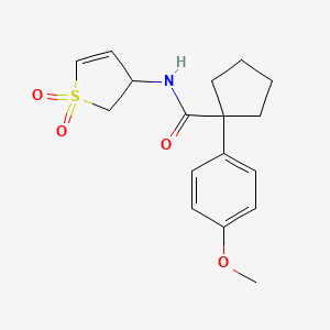 molecular formula C17H21NO4S B5361291 N-(1,1-dioxido-2,3-dihydro-3-thienyl)-1-(4-methoxyphenyl)cyclopentanecarboxamide 