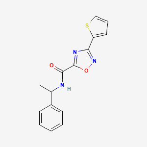 molecular formula C15H13N3O2S B5361314 N~5~-(1-PHENYLETHYL)-3-(2-THIENYL)-1,2,4-OXADIAZOLE-5-CARBOXAMIDE 