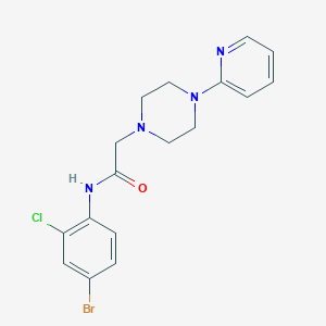 N-(4-bromo-2-chlorophenyl)-2-[4-(pyridin-2-yl)piperazin-1-yl]acetamide