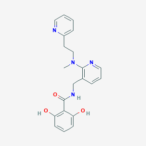 molecular formula C21H22N4O3 B5361354 2,6-dihydroxy-N-({2-[methyl(2-pyridin-2-ylethyl)amino]pyridin-3-yl}methyl)benzamide 