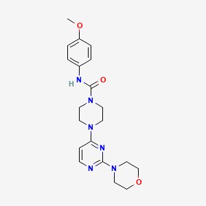 N-(4-methoxyphenyl)-4-[2-(4-morpholinyl)-4-pyrimidinyl]-1-piperazinecarboxamide