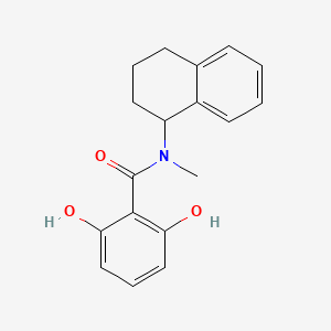 molecular formula C18H19NO3 B5361399 2,6-dihydroxy-N-methyl-N-(1,2,3,4-tetrahydronaphthalen-1-yl)benzamide 