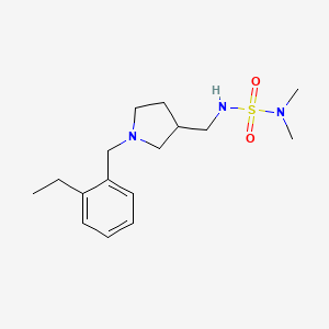 molecular formula C16H27N3O2S B5361418 N'-{[1-(2-ethylbenzyl)pyrrolidin-3-yl]methyl}-N,N-dimethylsulfamide 