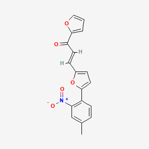 1-(2-furyl)-3-[5-(4-methyl-2-nitrophenyl)-2-furyl]-2-propen-1-one