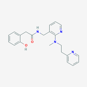 2-(2-hydroxyphenyl)-N-({2-[methyl(2-pyridin-2-ylethyl)amino]pyridin-3-yl}methyl)acetamide