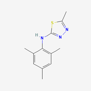 molecular formula C12H15N3S B5361472 5-methyl-N-(2,4,6-trimethylphenyl)-1,3,4-thiadiazol-2-amine 