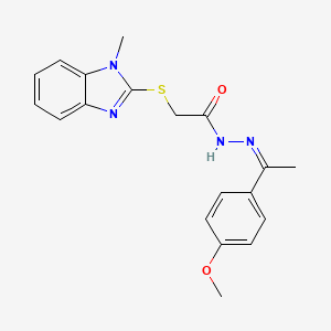 N'-[1-(4-methoxyphenyl)ethylidene]-2-[(1-methyl-1H-benzimidazol-2-yl)thio]acetohydrazide