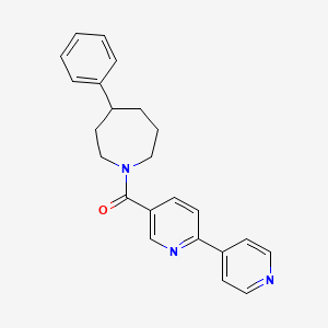 molecular formula C23H23N3O B5361488 5-[(4-phenylazepan-1-yl)carbonyl]-2,4'-bipyridine 