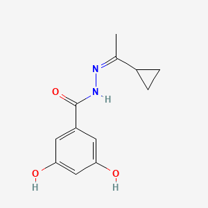 molecular formula C12H14N2O3 B5361489 N-[(Z)-1-cyclopropylethylideneamino]-3,5-dihydroxybenzamide 