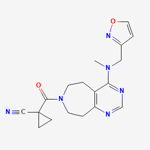 1-({4-[(isoxazol-3-ylmethyl)(methyl)amino]-5,6,8,9-tetrahydro-7H-pyrimido[4,5-d]azepin-7-yl}carbonyl)cyclopropanecarbonitrile