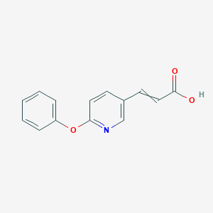 molecular formula C14H11NO3 B053615 3-(6-苯氧基-3-吡啶基)丙烯酸 CAS No. 118420-05-6