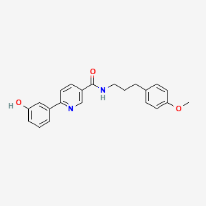 6-(3-hydroxyphenyl)-N-[3-(4-methoxyphenyl)propyl]nicotinamide