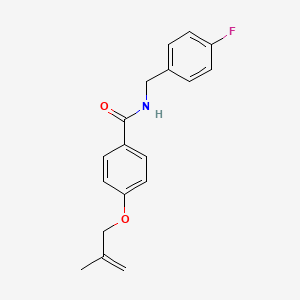 molecular formula C18H18FNO2 B5361512 N-(4-fluorobenzyl)-4-[(2-methyl-2-propen-1-yl)oxy]benzamide 