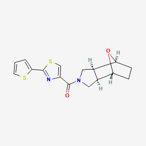 (1R*,2R*,6S*,7S*)-4-{[2-(2-thienyl)-1,3-thiazol-4-yl]carbonyl}-10-oxa-4-azatricyclo[5.2.1.0~2,6~]decane