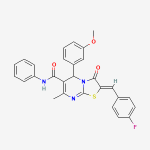 2-(4-fluorobenzylidene)-5-(3-methoxyphenyl)-7-methyl-3-oxo-N-phenyl-2,3-dihydro-5H-[1,3]thiazolo[3,2-a]pyrimidine-6-carboxamide