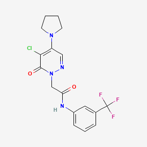 2-(5-chloro-6-oxo-4-(pyrrolidin-1-yl)pyridazin-1(6H)-yl)-N-(3-(trifluoromethyl)phenyl)acetamide