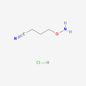 molecular formula C4H9ClN2O B053618 4-(aminooxy)Butanenitrile hydrochloride CAS No. 113211-44-2