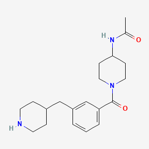 N-{1-[3-(4-piperidinylmethyl)benzoyl]-4-piperidinyl}acetamide hydrochloride