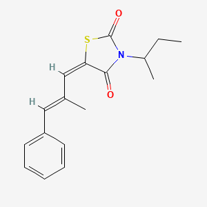 (5E)-3-butan-2-yl-5-[(E)-2-methyl-3-phenylprop-2-enylidene]-1,3-thiazolidine-2,4-dione