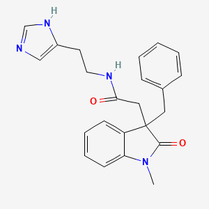 2-(3-benzyl-1-methyl-2-oxo-2,3-dihydro-1H-indol-3-yl)-N-[2-(1H-imidazol-4-yl)ethyl]acetamide