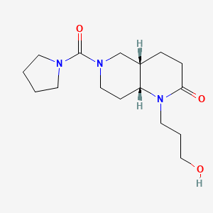 (4aS*,8aR*)-1-(3-hydroxypropyl)-6-(pyrrolidin-1-ylcarbonyl)octahydro-1,6-naphthyridin-2(1H)-one