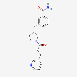 3-[[1-(3-Pyridin-3-ylpropanoyl)pyrrolidin-3-yl]methyl]benzamide