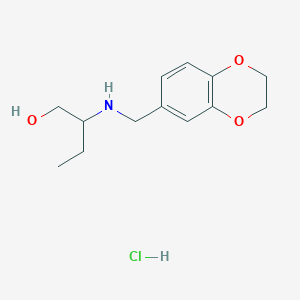 2-(2,3-Dihydro-1,4-benzodioxin-6-ylmethylamino)butan-1-ol;hydrochloride