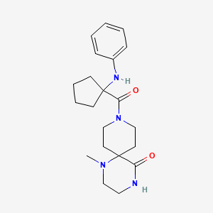 9-[(1-anilinocyclopentyl)carbonyl]-1-methyl-1,4,9-triazaspiro[5.5]undecan-5-one