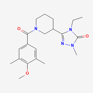 4-ethyl-5-[1-(4-methoxy-3,5-dimethylbenzoyl)piperidin-3-yl]-2-methyl-2,4-dihydro-3H-1,2,4-triazol-3-one