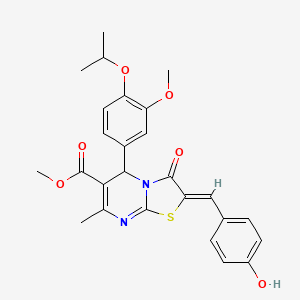 methyl 2-(4-hydroxybenzylidene)-5-(4-isopropoxy-3-methoxyphenyl)-7-methyl-3-oxo-2,3-dihydro-5H-[1,3]thiazolo[3,2-a]pyrimidine-6-carboxylate