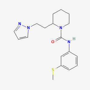 N-[3-(methylthio)phenyl]-2-[2-(1H-pyrazol-1-yl)ethyl]-1-piperidinecarboxamide