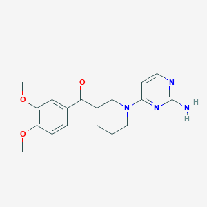 [1-(2-amino-6-methylpyrimidin-4-yl)piperidin-3-yl](3,4-dimethoxyphenyl)methanone