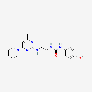 N-(4-methoxyphenyl)-N'-(2-{[4-methyl-6-(1-piperidinyl)-2-pyrimidinyl]amino}ethyl)urea