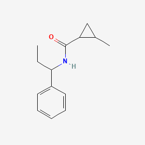 2-methyl-N-(1-phenylpropyl)cyclopropanecarboxamide