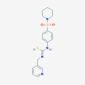 N-(4-piperidin-1-ylsulfonylphenyl)-N'-(pyridin-3-ylmethyl)carbamimidothioic acid
