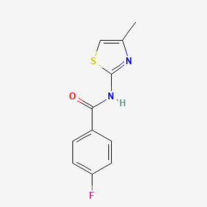 molecular formula C11H9FN2OS B5365956 4-fluoro-N-(4-methyl-1,3-thiazol-2-yl)benzamide 