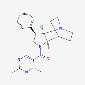 (3R*,3aR*,7aR*)-1-[(2,4-dimethylpyrimidin-5-yl)carbonyl]-3-phenyloctahydro-4,7-ethanopyrrolo[3,2-b]pyridine