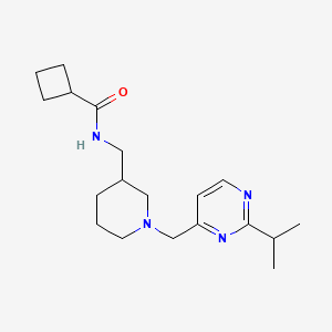 N-({1-[(2-isopropylpyrimidin-4-yl)methyl]piperidin-3-yl}methyl)cyclobutanecarboxamide