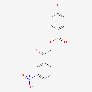 2-(3-nitrophenyl)-2-oxoethyl 4-fluorobenzoate