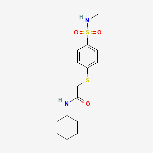 N-cyclohexyl-2-({4-[(methylamino)sulfonyl]phenyl}thio)acetamide