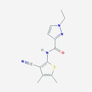 N-(3-cyano-4,5-dimethyl-2-thienyl)-1-ethyl-1H-pyrazole-3-carboxamide