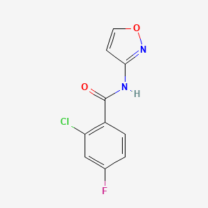 molecular formula C10H6ClFN2O2 B5366297 2-chloro-4-fluoro-N-3-isoxazolylbenzamide 