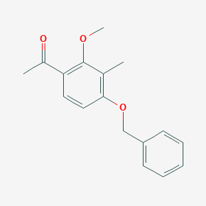 molecular formula C17H18O3 B053663 4'-苄氧基-2'-甲氧基-3'-甲基苯乙酮 CAS No. 118824-96-7