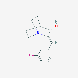 molecular formula C14H16FNO B5366314 2-(3-fluorobenzylidene)quinuclidin-3-ol 