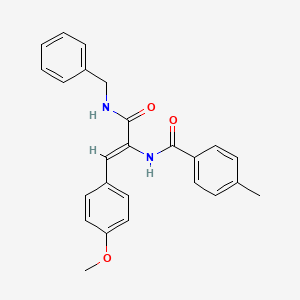 N-[(Z)-3-(benzylamino)-1-(4-methoxyphenyl)-3-oxoprop-1-en-2-yl]-4-methylbenzamide