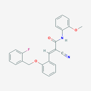 molecular formula C24H19FN2O3 B5366352 2-cyano-3-{2-[(2-fluorobenzyl)oxy]phenyl}-N-(2-methoxyphenyl)acrylamide 