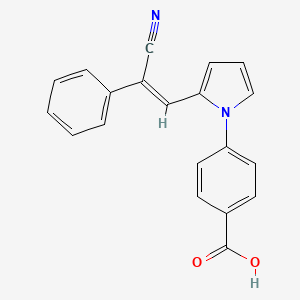 molecular formula C20H14N2O2 B5366355 4-[2-(2-cyano-2-phenylvinyl)-1H-pyrrol-1-yl]benzoic acid 